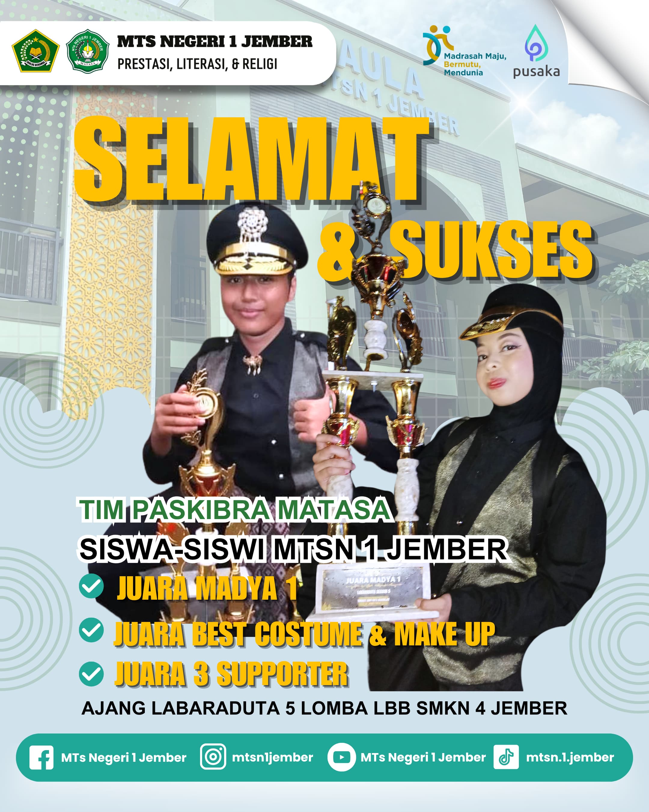 TIM PASKIBRA MATASA SABET 3 GELAR DI SMKN 4 JEMBER