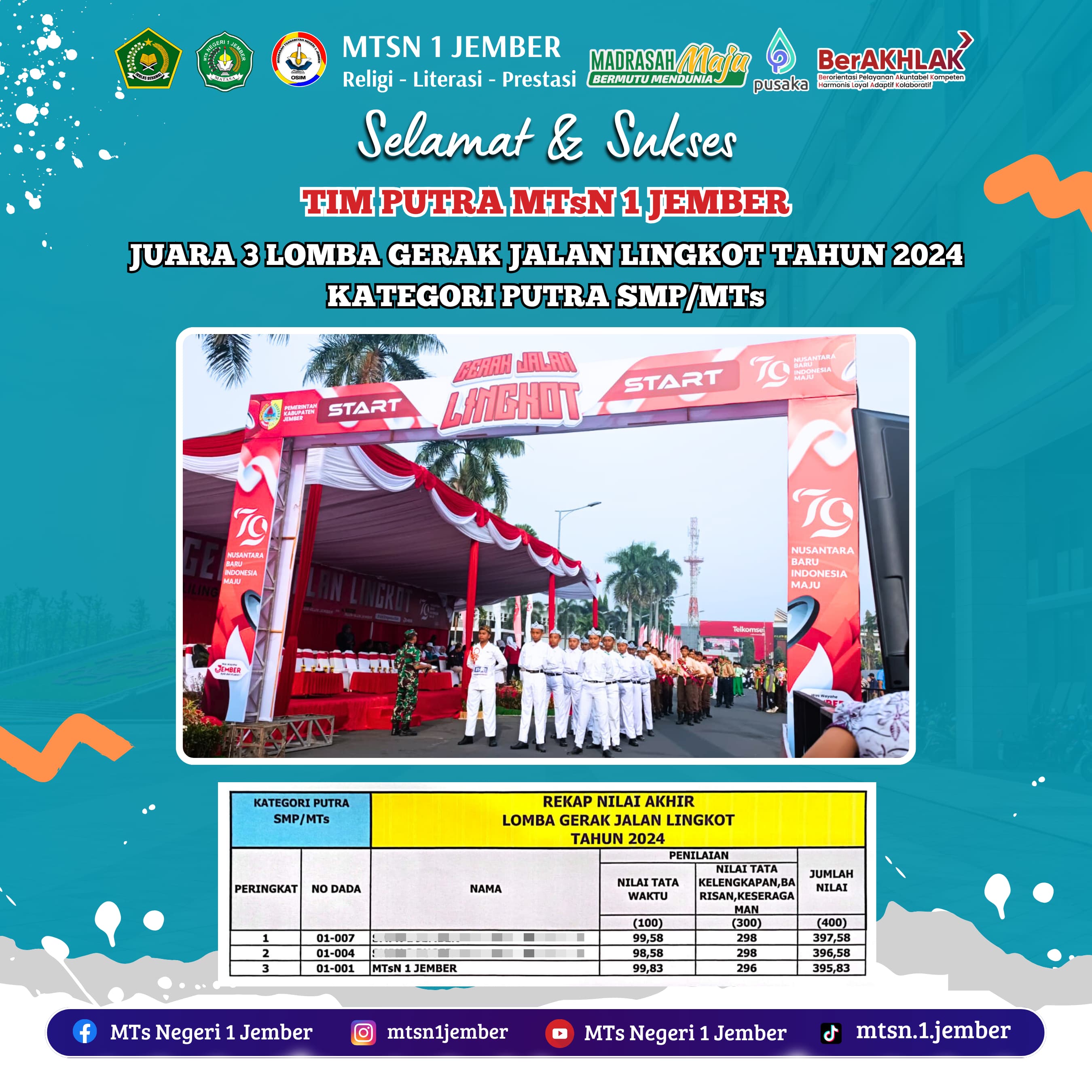 TIM GERAK JALAN MATASA JEMBER JUARAI  GERAK JALAN LINGKOT JEMBER