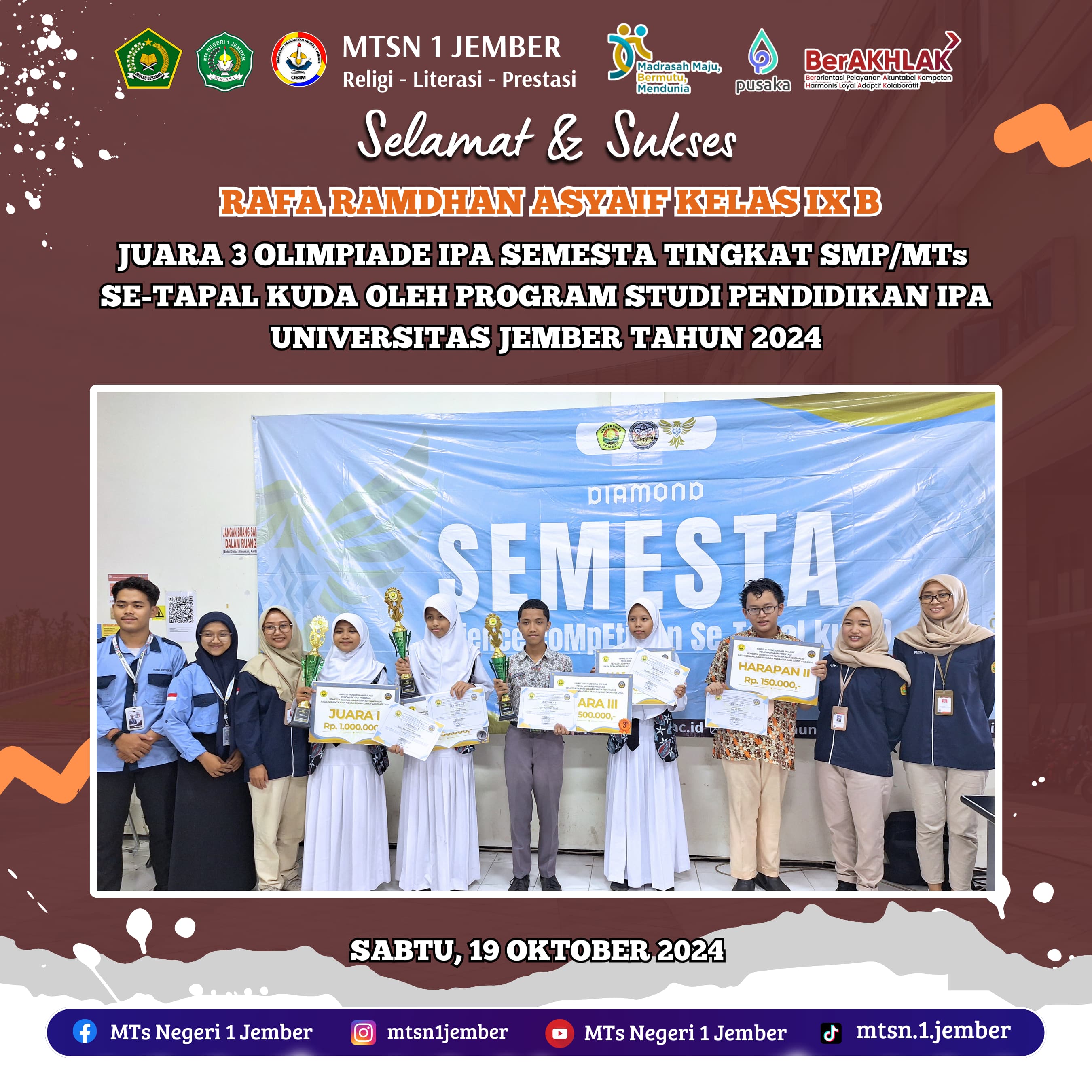 LAGI, ANAK MATASA JEMBER  SABET JUARA SETAPAL KUDA 